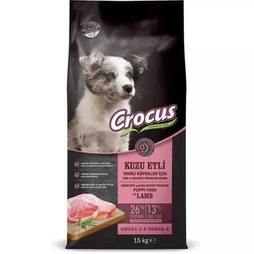 Crocus Puppy Kuzulu ve Pirinçli Yavru Köpek Maması0