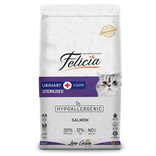 Felicia Düşük Tahıllı Hipoalerjenik Somonlu Kısırlaştırılmış Kedi Maması0