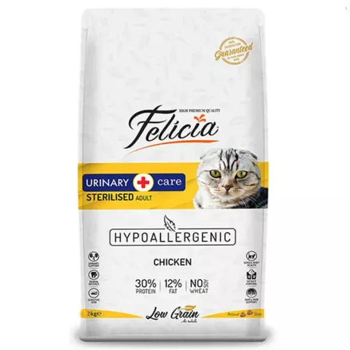 Felicia Düşük Tahıllı Hipoalerjenik Tavuklu Kısırlaştırılmış Kedi Maması0