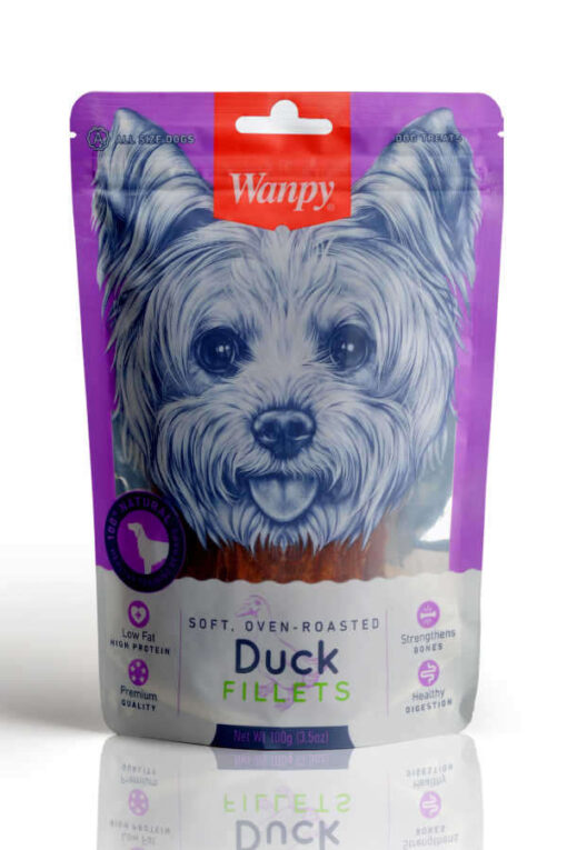 Wanpy Oven Roasted Yumuşak Gerçek Ördek Fileto Köpek Ödülü
