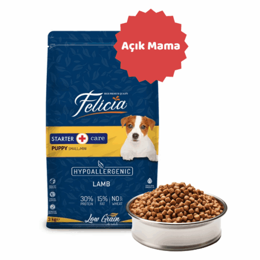 Felicia Hipoalerjenik Kuzu Etli Küçük Irk Yavru açık Köpek Maması0