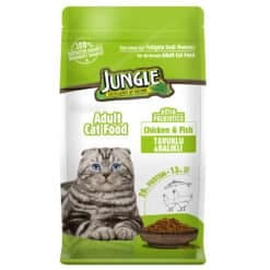 jungle 15 kg yetiskedi mamatavuk balikli yetiskin kedi mamasi jungle 28328 25 B Jungle Tavuklu Ve Balıklı Yetişkin Kedi Maması 15 Kg