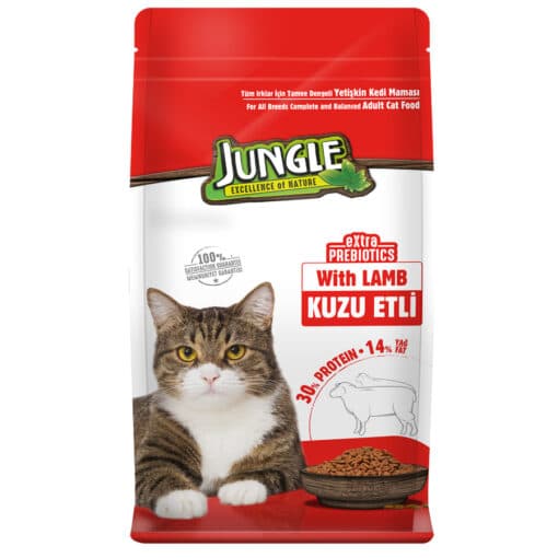 Jungle Kuzulu Yetişkin Kedi Maması 15 Kg
