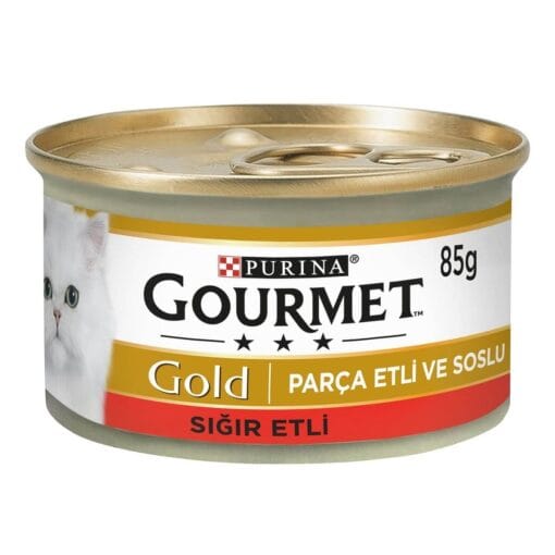 Gourmet Gold Kıyılmış Sığır Etli Yetişkin Kedi Konservesi